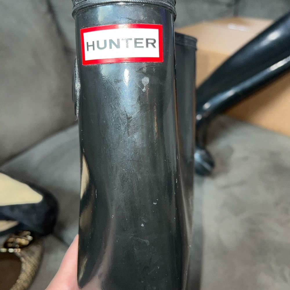 Black Full Length Hunter Boots, women’s size 6